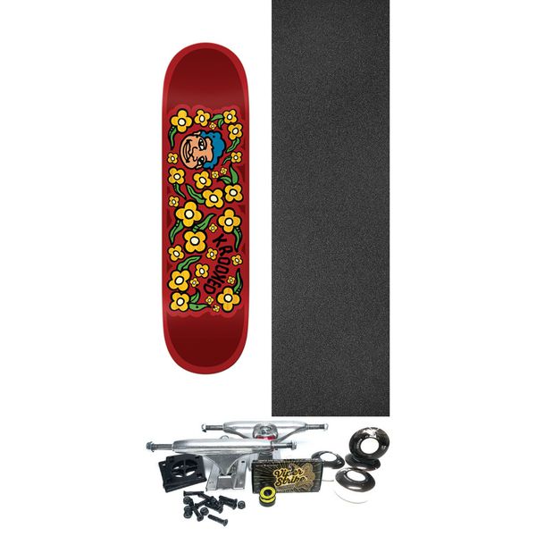 Krooked Skateboards Sweatpants Red Skateboard Deck - 8.38" x 32" - Complete Skateboard Bundle